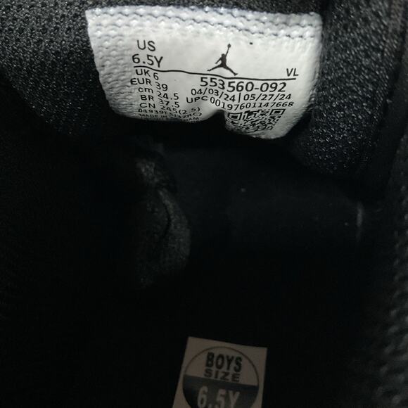 Air Jordan 1 Low Black Toe Medium Olive GS 7Y White 553560 092 sz 6.5 - Picture 5 of 6